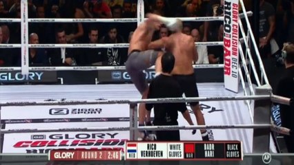 Rico Verhoven Winner By TKO vs Badr Hari 2016 HD