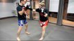 Tiger shadow muay thai boxe kickboxing laurentides pad work
