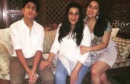 Saif Ali Khan's ex wife Amrita Singh with Daughter & Son