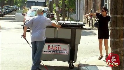 Garbage Juice Sprayed on People Prank