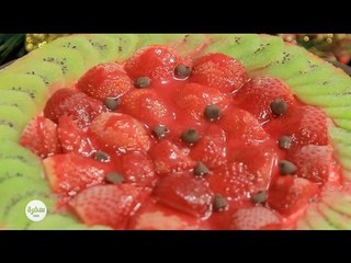 كيكة فانيليا بالفراولة والكيوي | غادة جميل