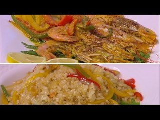 جمبري مشوي بالمستردة و الفلفل الألوان ووصفات أخرى | شبكة وصنارة حلقة كاملة