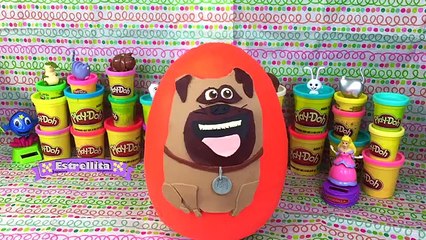 Huevos Sorpresas Gigantes de La Vida Secreta de tus Mascotas MEL en Español de Plastilina juguetes
