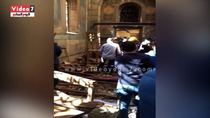 قارئ يشارك "اليوم السابع" بفيديوهات من داخل الكاتدرائية المرقسية