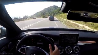 2016 Mercedes C Class C200 AMG Driving scenes in POV Part of Road trip