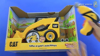 CAT Take-Apart Wheel Loader - Play and Learn how to use Power Screwdriver for Kid with CAT Toy