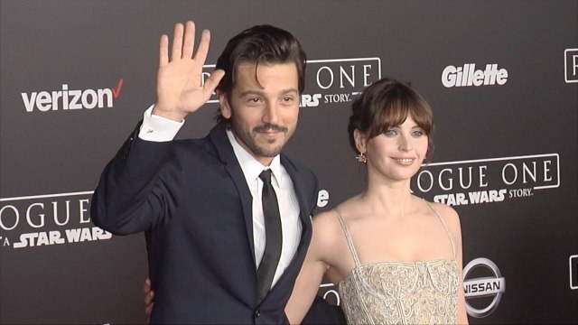 Diego Luna and Felicity Jones Rogue One: A Star Wars Story World Premiere Red Carpet