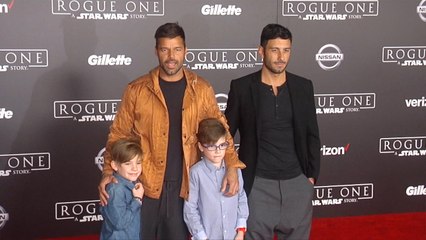 Ricky Martin and His Sons "Rogue One: A Star Wars Story" World Premiere Red Carpet