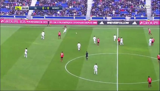 Belle passe décisive de Rachid Ghezzal pour Valbuena - Lyon 1-0 Rennes - 11.12.2016