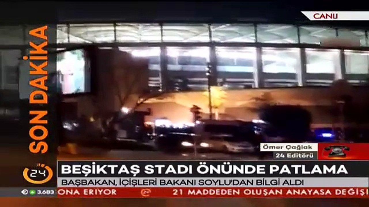 İstanbul Vodafone Arena stadı önünde patlama