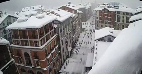 Russia amid snowstorm
