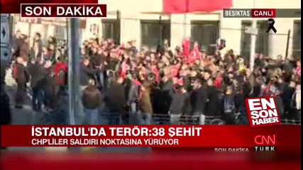 Beşiktaş yürüyüşünde CHP'nin aracına saldırı | En Son Haber