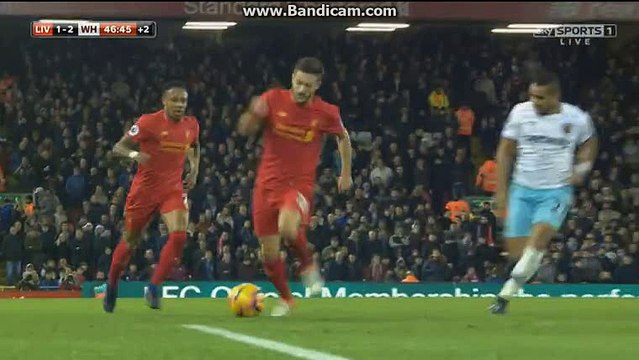 Adam Lallana vs Dimitri Payet Penalty or not ? Liverpool 1 - 2 West Ham 11.12.2016