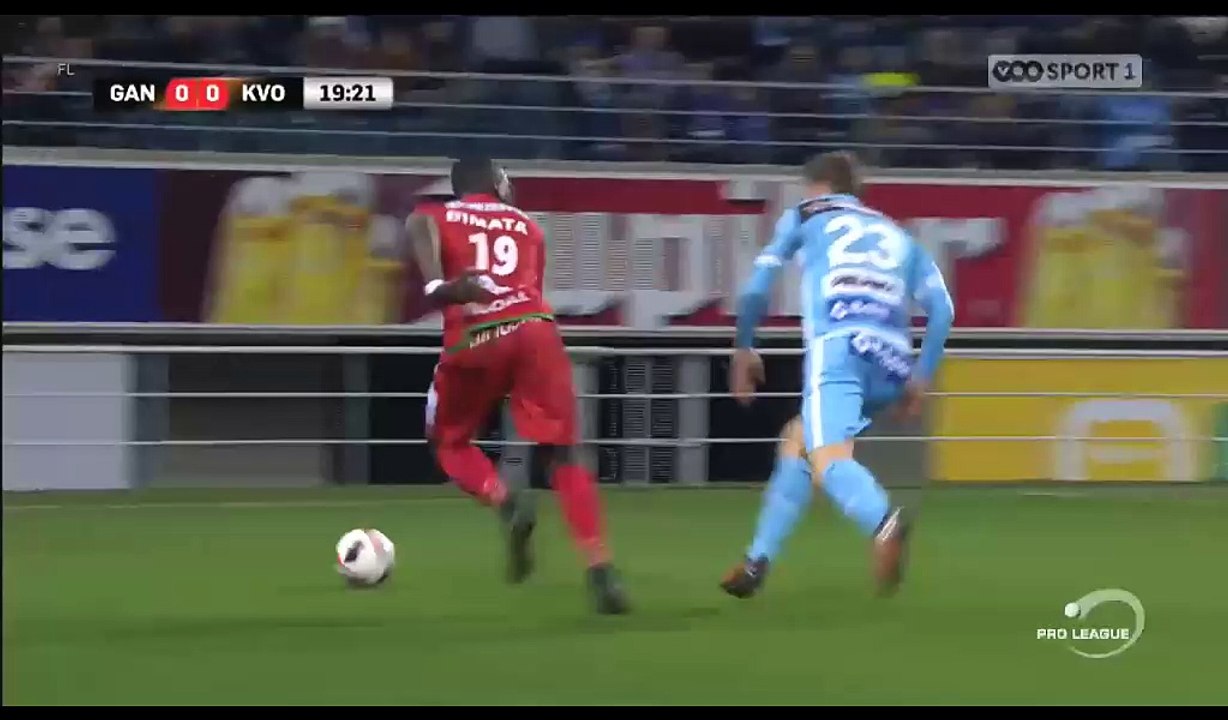 Yassine El Ghanassy Goal HD - Gent 0-1 Oostende - 11.12.2016
