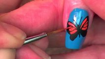 Monarch Butterfly Nail Art Design | Spring Butterflies Nails Tutorial