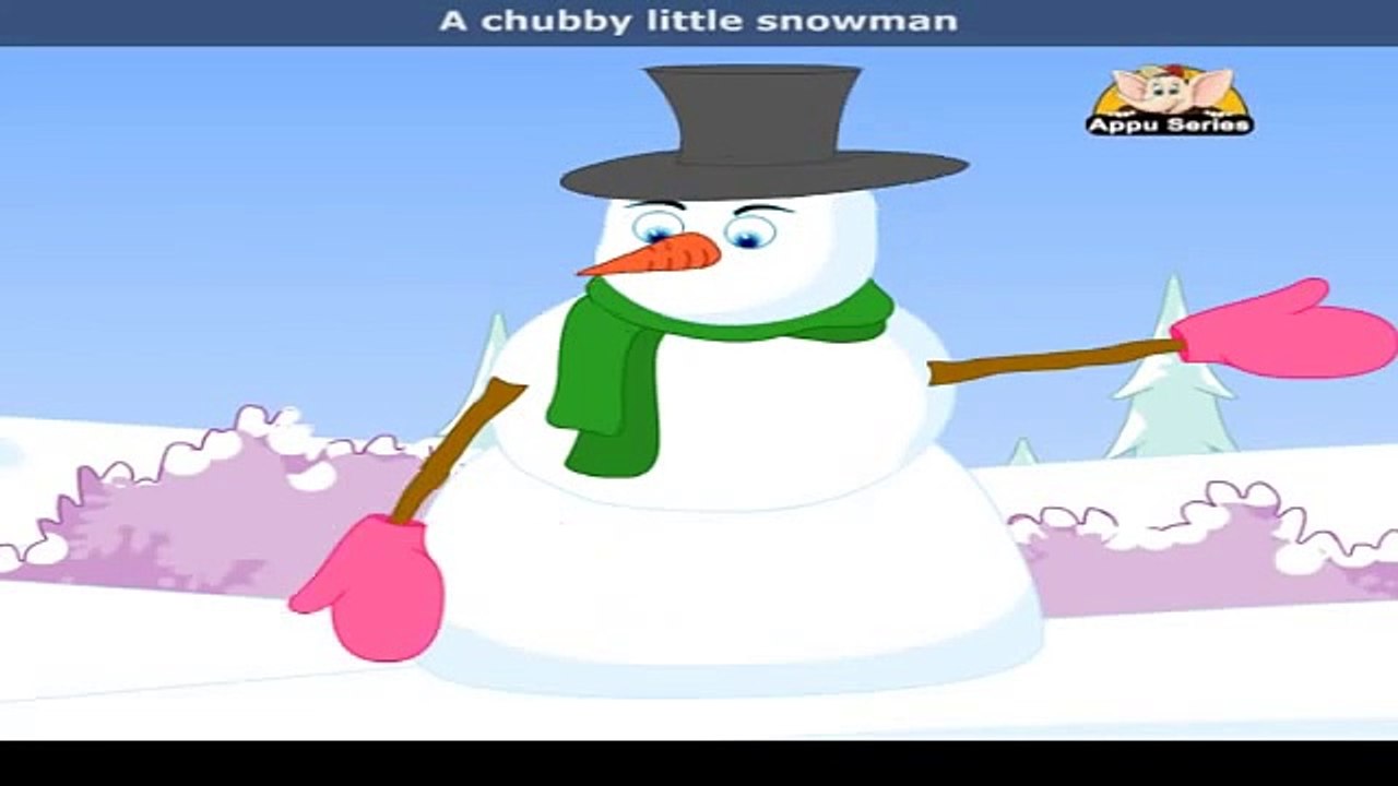 A Chubby Little Snowman with Lyrics - Nursery Rhyme‬