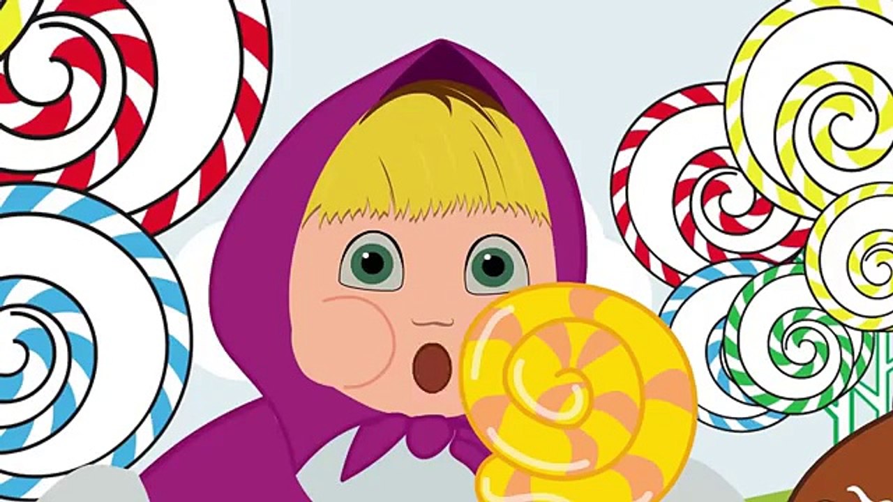 Masha et Dora dans La Candyland Doigt de la Famille des Comptines