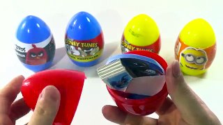 Surprise Eggs Disney Collector for Kids Video, Minions, Angry Birds, Bugs Bunny Play Doh FrozenToys