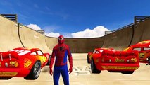 Spiderman Cartoon w Lightning McQueen CARS & Cars Cartoon Vehicles for children w Songs