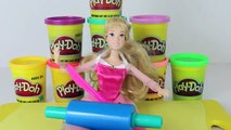 Play Doh Dress Aurora Disney Sleeping Beauty Barbie Play Dough Dress Makeover Rainbow DisneyCarToys