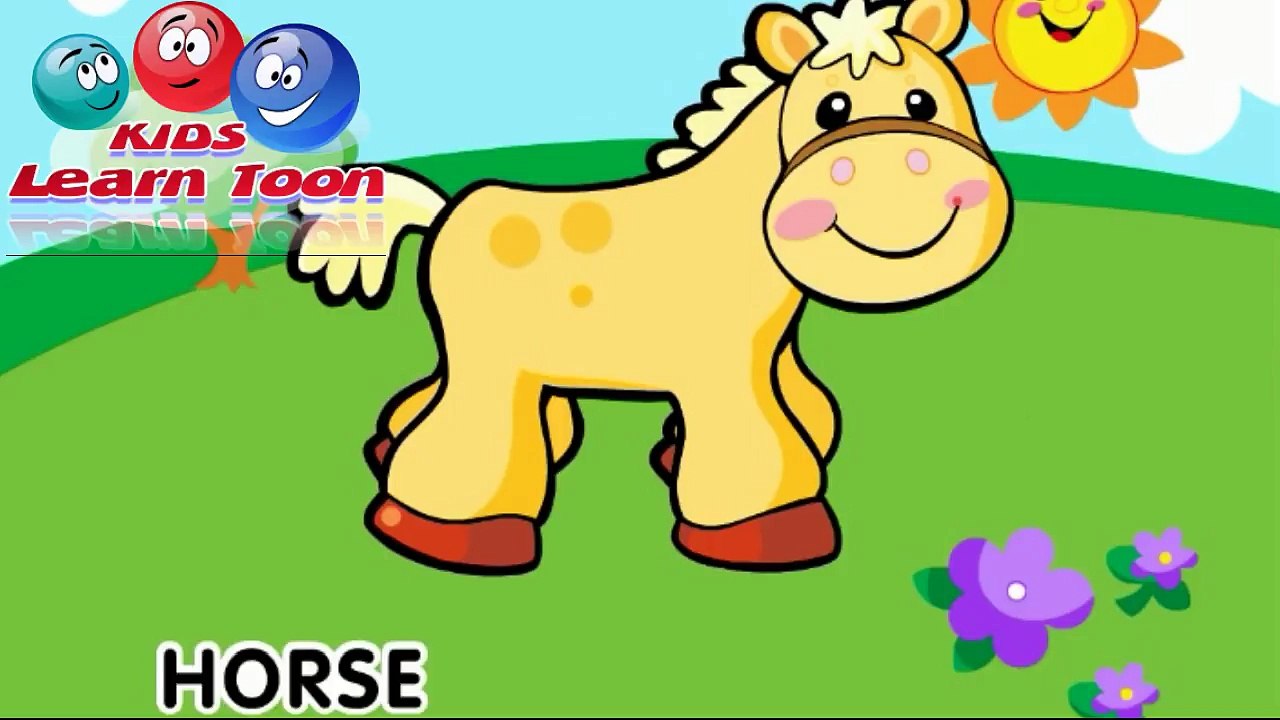 Animals and Animal Sounds Cartoon - اصوات الحيوانات الانجليزي