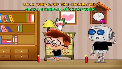 Jack Be Nimble lyrics song with vocal | Nursery Rhymes For Kids | Ultra HD 4K Music Video