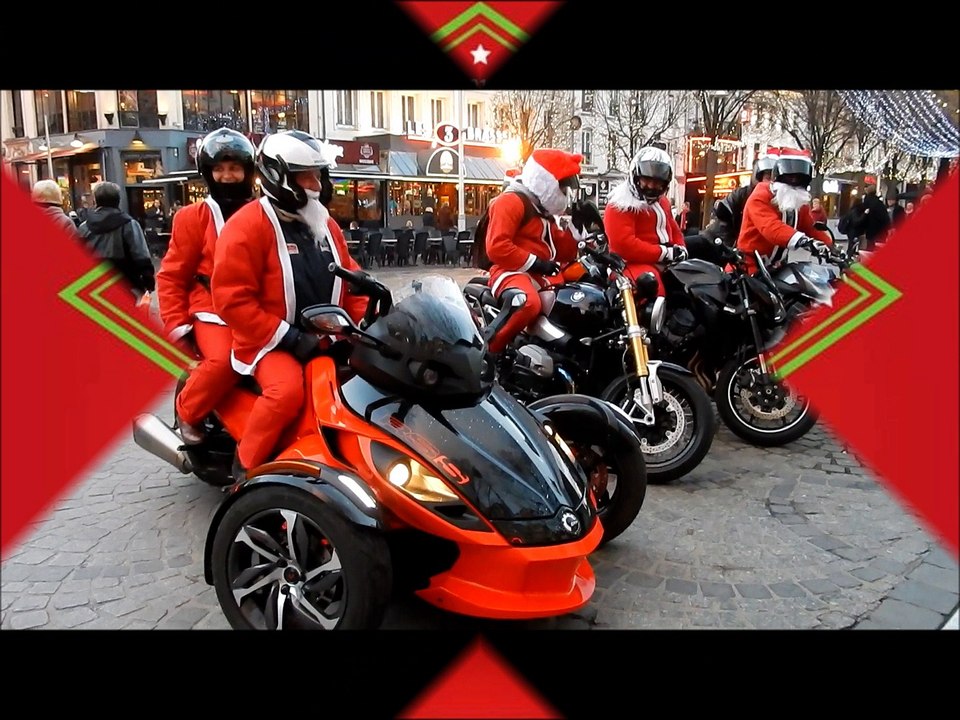 PERE NOEL MOTARD SON VENUE A REIMS LE 11/12/2016