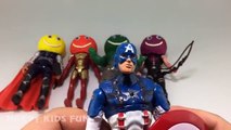 Play & Learn Colours with Play Doh Smiley Face Superheros Hulk Captain America and Creative for kids