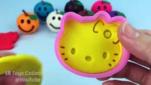 Play Dough Apples Smiley Face with Hello Kitty Molds Fun and Creative for Children