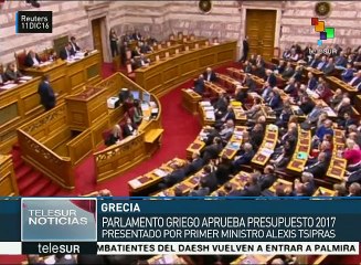 Aprueba senado de Grecia el presupuesto 2017