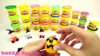 Halloween Play Doh Rainbow Learning - learn colors! play doh cake | play doh rainbow cake!