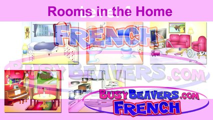 “Rooms in the Home” (French Lesson 10) CLIP – Bedroom Bathroom, Chambre Salle de Bain, House Words