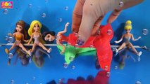 Disney Princess Complete Makeover into Mermaids with Play Doh Sparkle Tails by ABC Unboxing