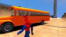 Spider-Man Fun Songs Animation for Children - Spiderman Drive w/ School Bus