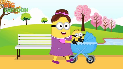 Minions Banana Daddy Has a Baby Funny Story New Episodes! Finger Family Song Nursery Rhymes