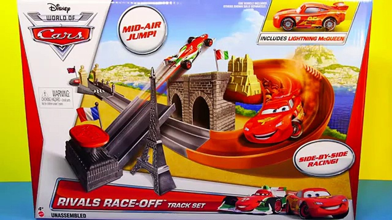new Cars 2 Rivals Race Off Track Set Disney Pixar Cars Lightning Mcqueen New Toys Review