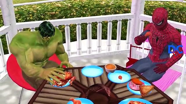 Fat Hulk Fat Spiderman Finger Family Nursery Rhymes | Funny SuperHeroes Food Poisoned Joker Prank
