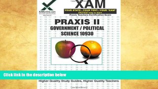 Buy NOW  Praxis Government/Political Science 10930 Teacher Certification Test Prep Study Guide