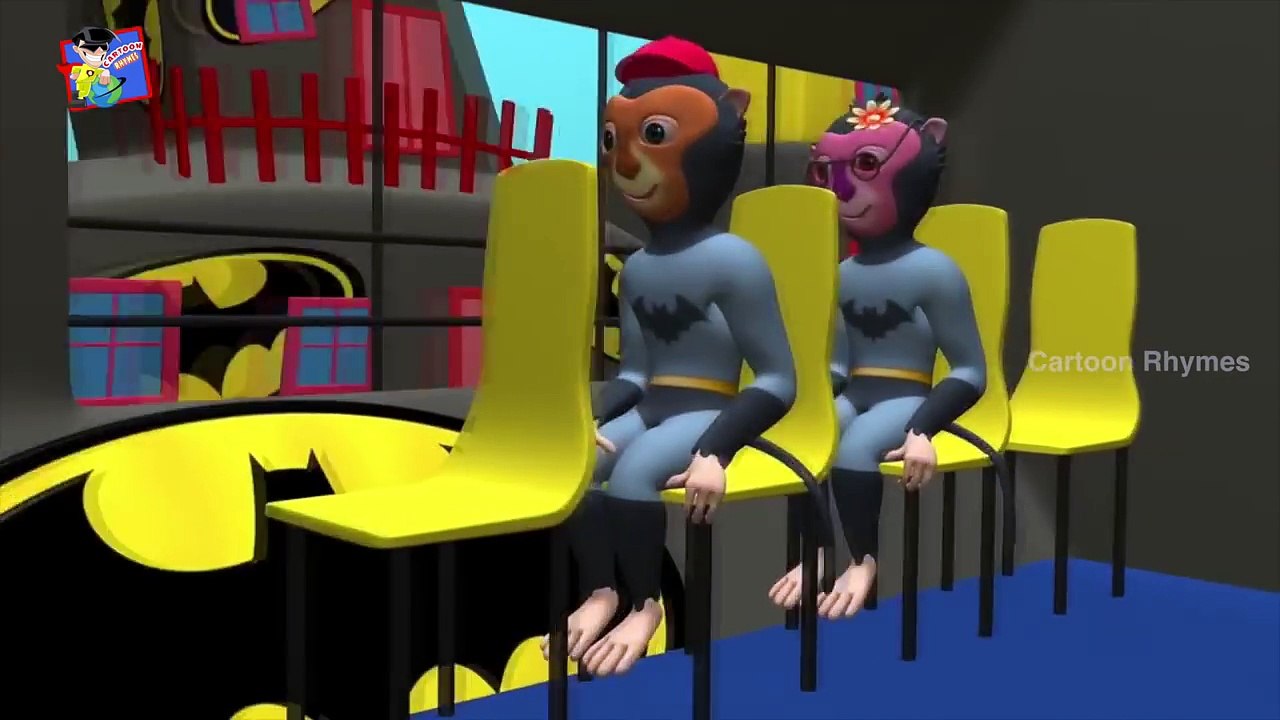 Batman Singing Wheels On The Bus Song | Wheels On The Bus | Dancing Batman | Batman | Cartoon Rhymes