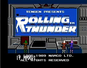Session de jeux sur NES (Rolling Thunder)