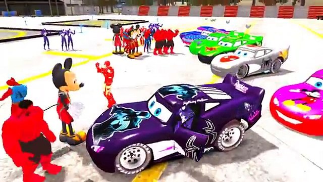 Disney Spidermans, Mickey Mouse, IronMan, Hulk Nursery Rhymes Costum Cars McQueen Ramone Kids Video