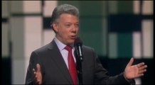 Colombia homenajeada por su presidente y Juanes en concierto Nobel de paz