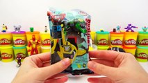 GIANT Spider-Man Play-Doh Surprise Egg ; Minions Hulk Captain America Minecraft