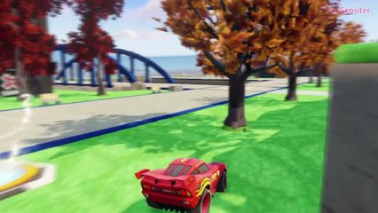 LIGHTNING MCQUEEN Racing Rapunzel & Elsa and Having Lots of Fun Together in Superland