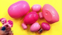 Opening 10 Pink Surprise Eggs with Minnie Mouse, Hello Kitty, Disney Frozen Surprise Toys