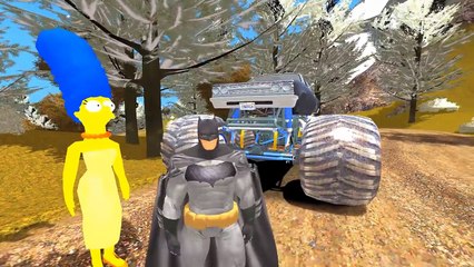 Spiderman Batman Marge Simpson Flash McQueen Disney Cars 2 | Dessin animé pour enfant