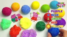 Learn Colours with Peppa Pigs | Learning Colors with Squishy Glitter Foam | Childrens Educational