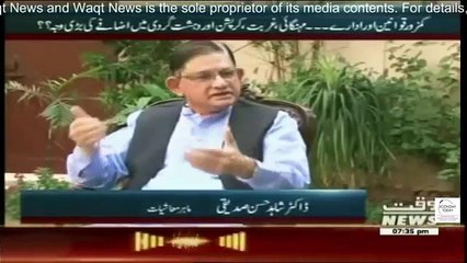 Dr Shahid Hassan Siddiqui talkshow on  Black Economy, corruption in Urdu - Economy Today Channel