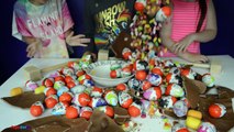 BASHING 3 Giant Chocolate Kinder Surprise Eggs - Monster High - Peppa Pig - MLP Toy Opening