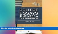 Buy  College Essays That Made a Difference, 6th Edition (College Admissions Guides) Princeton